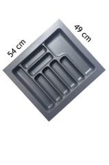 S-2287-g 54x49 Çekmece Içi Gri Plastik Kaşıklık 48x40 A Kadar Kesilebilir