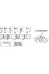 2288 64*49 Gri Plastik 10 Gözlü Kaşıklık Kepçelik S-2288-g