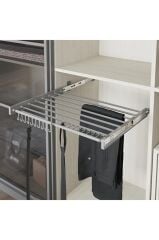 Plastik Kapaklı Teleskopik Raylı Pantolonluk 55cm Gri Renk S-6304-g