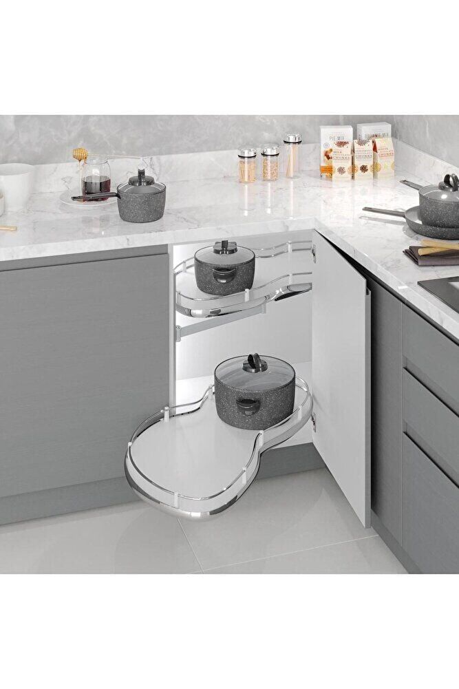 Döner Tablalı Körköşe Mekanizması - Sol 50 Cm-krom S-3113-c