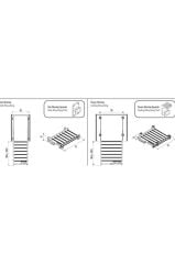 Plastik Kapaklı Teleskopik Raylı Pantolonluk 45cm Gri Renk S-6302-g