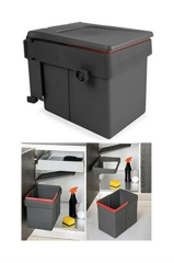 7015 Antrasit Metali Çöp Kovası 15lt