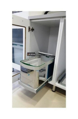 Çöp Kovası Paslanmaz Çelik Raylı  S 2574 Kısa Boylu