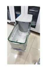 Çöp Kovası Paslanmaz Çelik Raylı  S 2574 Kısa Boylu