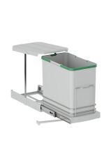 Starax S-2571 Çöp Kovası Teleskopik Raylı Plastik Gövde Çöp Kovası 24lt.