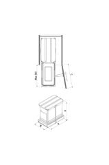 Starax S-2571 Çöp Kovası Teleskopik Raylı Plastik Gövde Çöp Kovası 24lt.