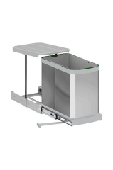 S-2572.g Teleskopik Raylı Paslanmaz Gövde Çöp Kovası 24 Lt