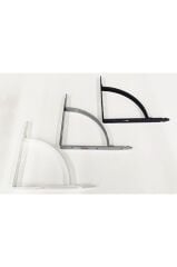 (2 Adet) Metal L Raf Altı Aparatı Konsol Siyah