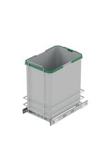 Gri Bağımsız Teleskopik Raylı Zemin Bağlantılı Çöp Kovası 35 Litre (s-2580-g) Ücretsiz Kargo