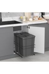 Bağımsız Çöp Kovası 35 35 Lt. (FR.)-antrasit