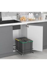 Bağımsız Tls. Raylı Zemin Bağlantılı Çöp Kovası 16 16 Lt.-antrasit