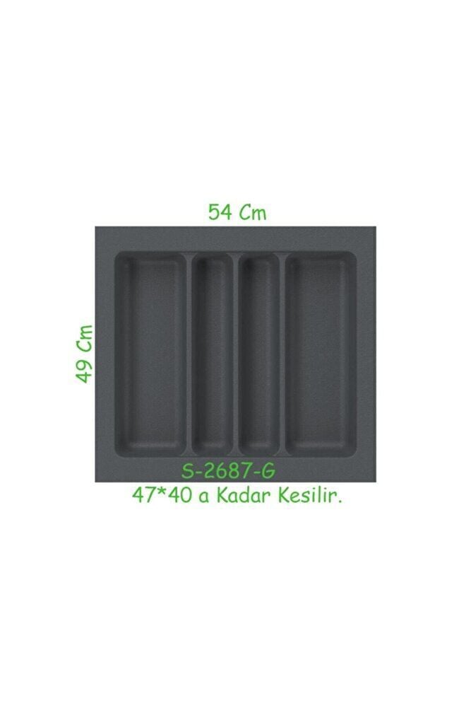 Çekmece Içi Plastik Kepçelik Gri 4 Göz ( S-2687-g )