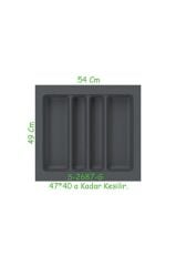 Çekmece Içi Plastik Kepçelik Gri 4 Göz ( S-2687-g )