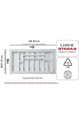 S-2290-w Çekmece Içi Plastik Kaşıklık Beyaz En:84-77 D:49-40 Cm Arası Kesilir 13 Göz