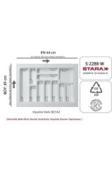 S-2288-w Çekmece Içi Plastik Kaşıklık Beyaz En:64-58 D:49-40 Cm Arası Kesilir 10 Göz