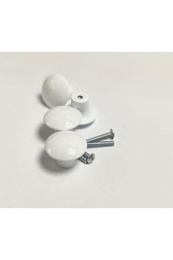 Mantar Beyaz Kulp 4 Adet Düğme Mantar Kulp