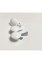 Mantar Beyaz Kulp 4 Adet Düğme Mantar Kulp