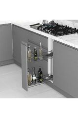 2211 Yandan Teleskopik Raylı Şişelik (tel Hasır Sepet & 15 Cm) Stms.2211.a