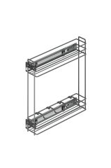 2211 Yandan Teleskopik Raylı Şişelik (tel Hasır Sepet & 15 Cm) Stms.2211.a