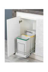 S-2392 Teleskopik Raylı Plastik Gövde Çöp Kovası 12 12 Lt