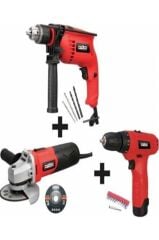 ECO Set 3G Li – Darbeli Matkap + Akülü Vidalama + Avuç Taşlama A0602027