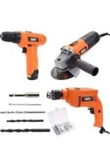 Attlas Set 3l Matkap+Taşlama-12v Akülü Makina