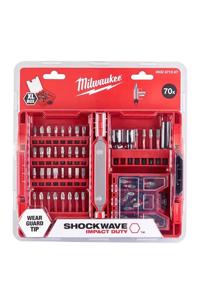 Milwauke Bits Seti Matkap Tornavida Vidalama Bits Ucu Seti 70 Parça T4932471587